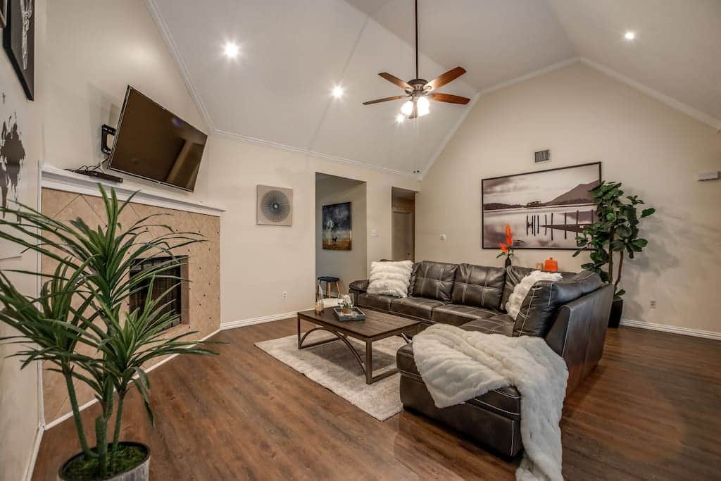 High Ceiling Living Room
