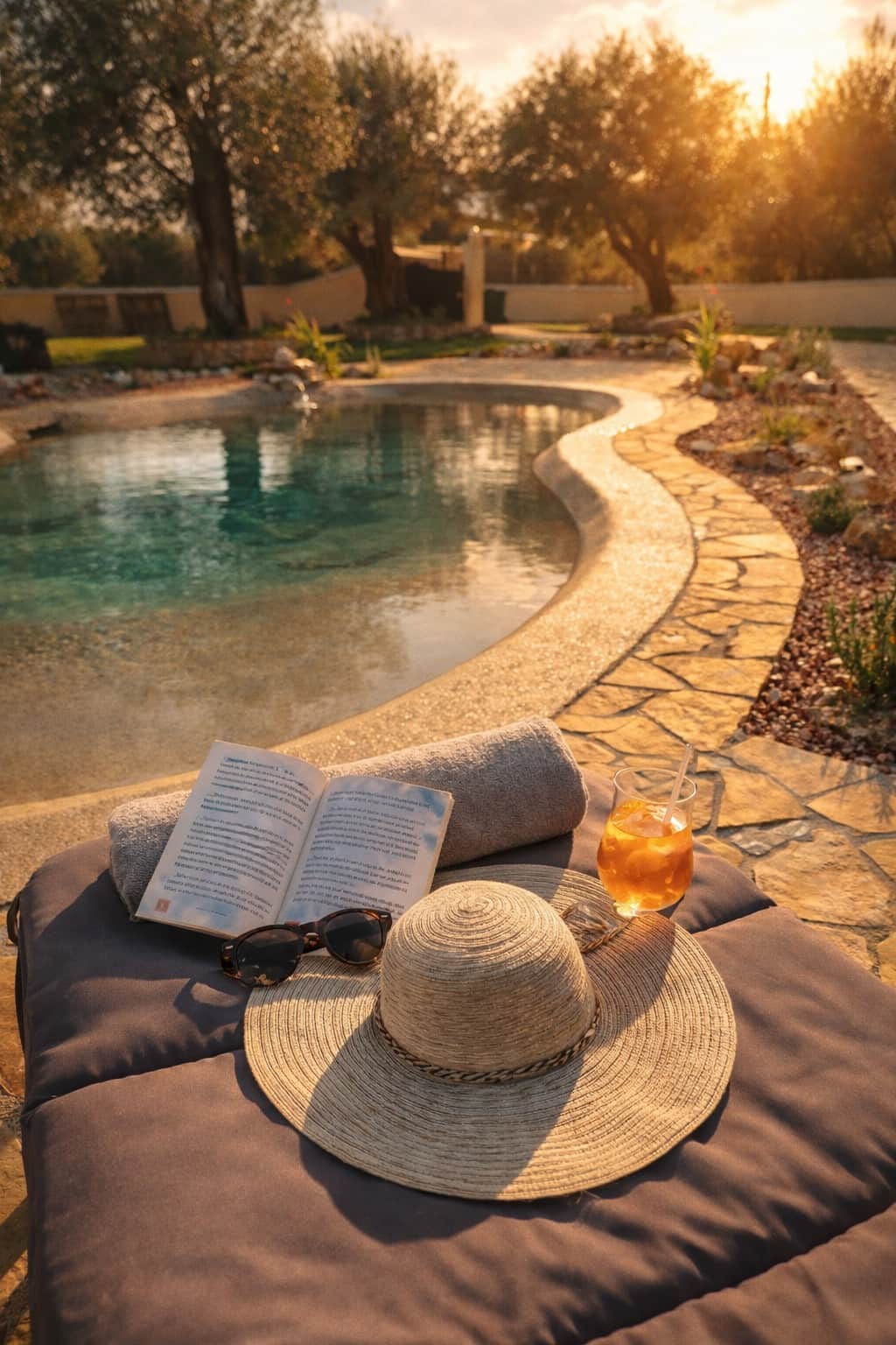 Relaxing Poolside 