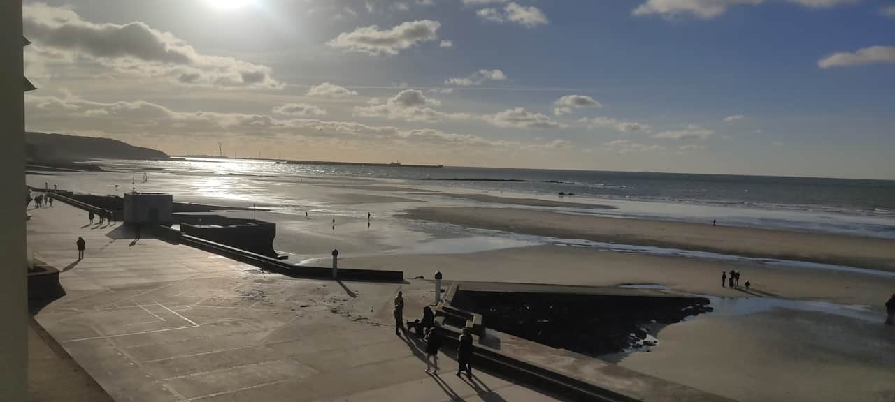 La digue et la plage de Wimereux