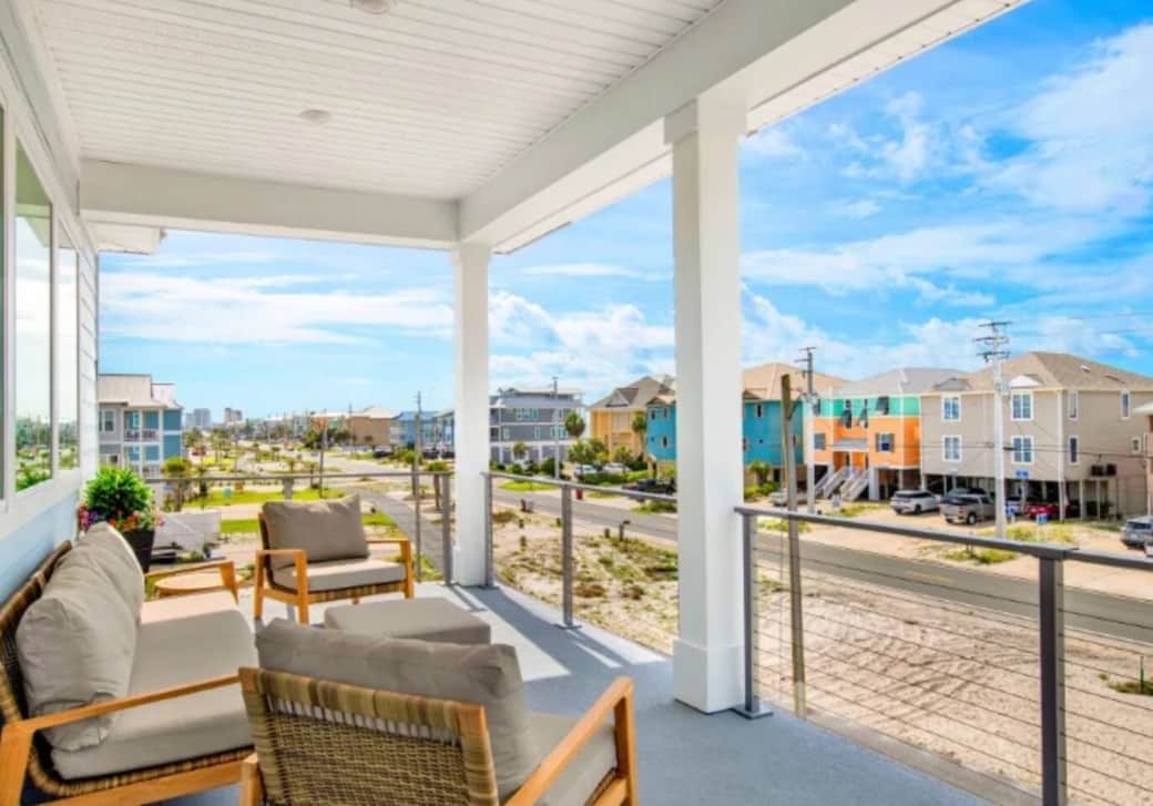 3rd Floor Expansive Balcony featuring Gulf Water Views 3rd Floor Expansive Balcony featuring Gulf Water Views