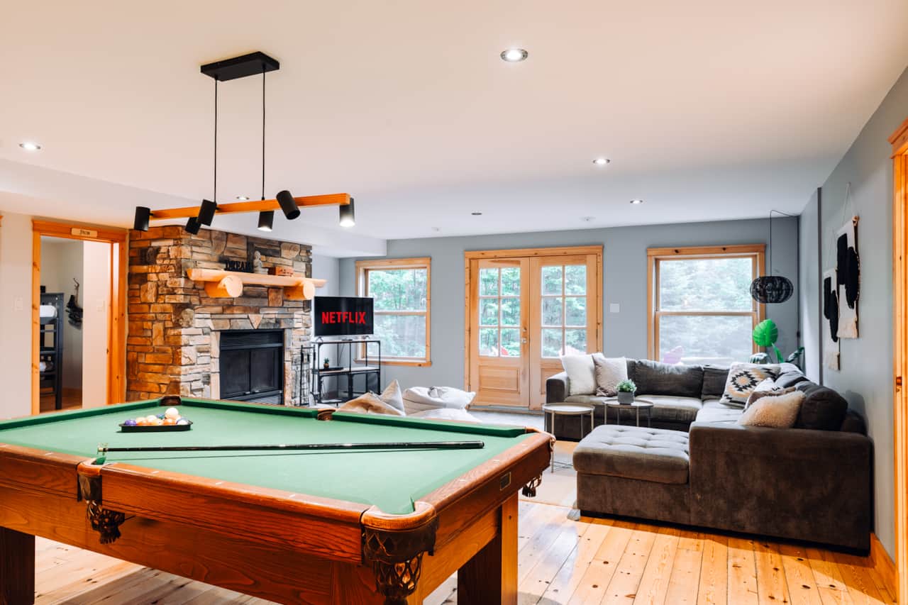 Pool table with smart TV