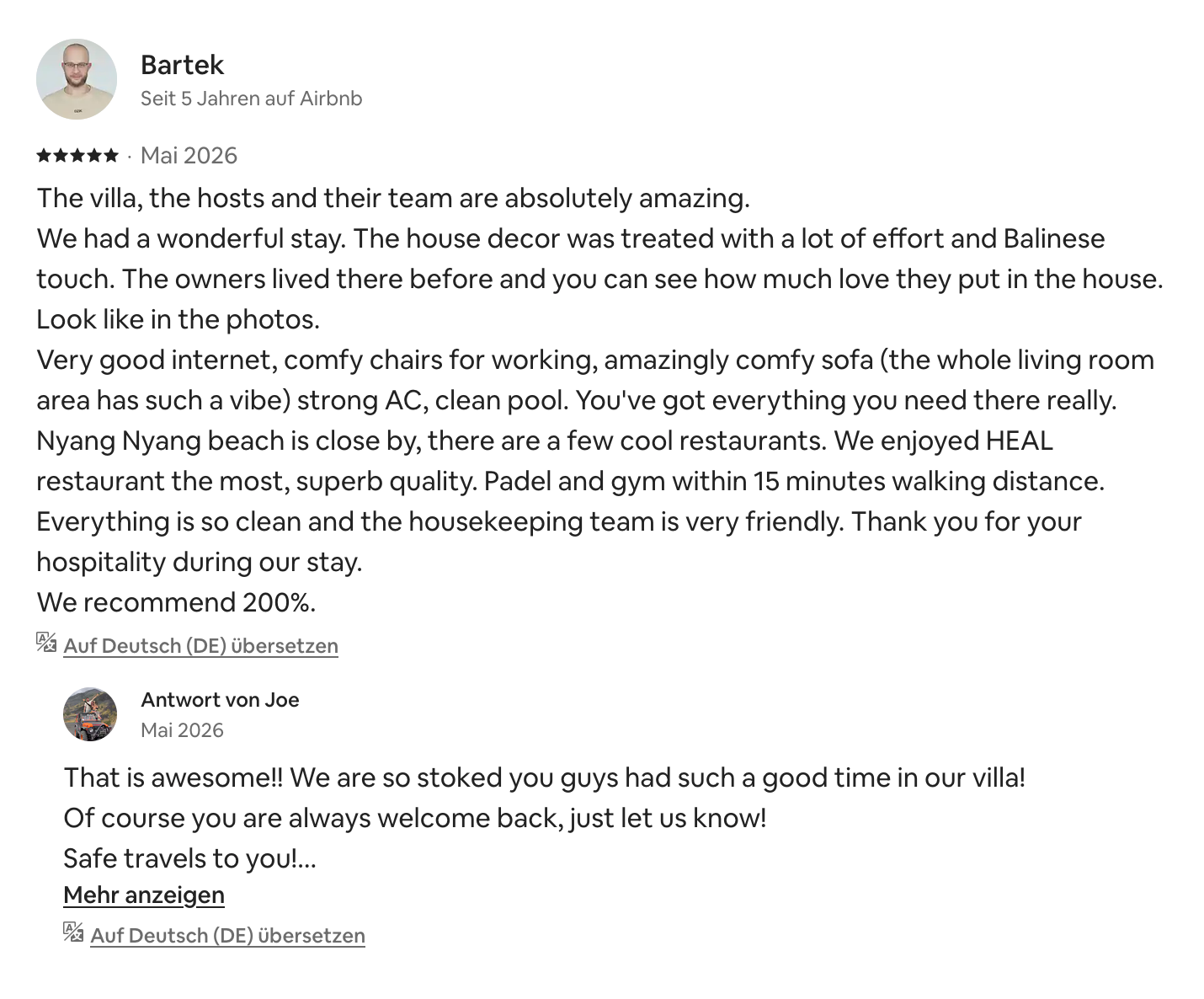 Bartek is happy