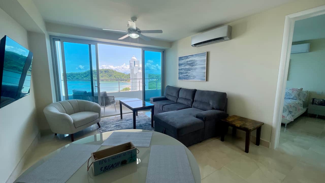 Living Area with Open Balcony