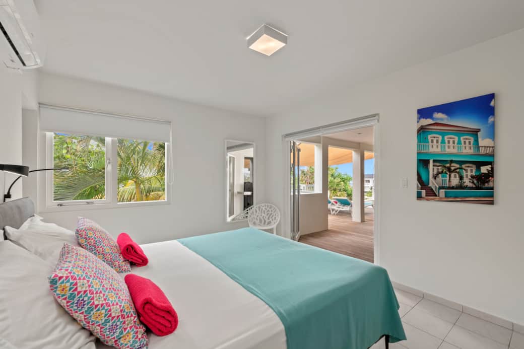 From the bedroom, you step straight onto the terrace.