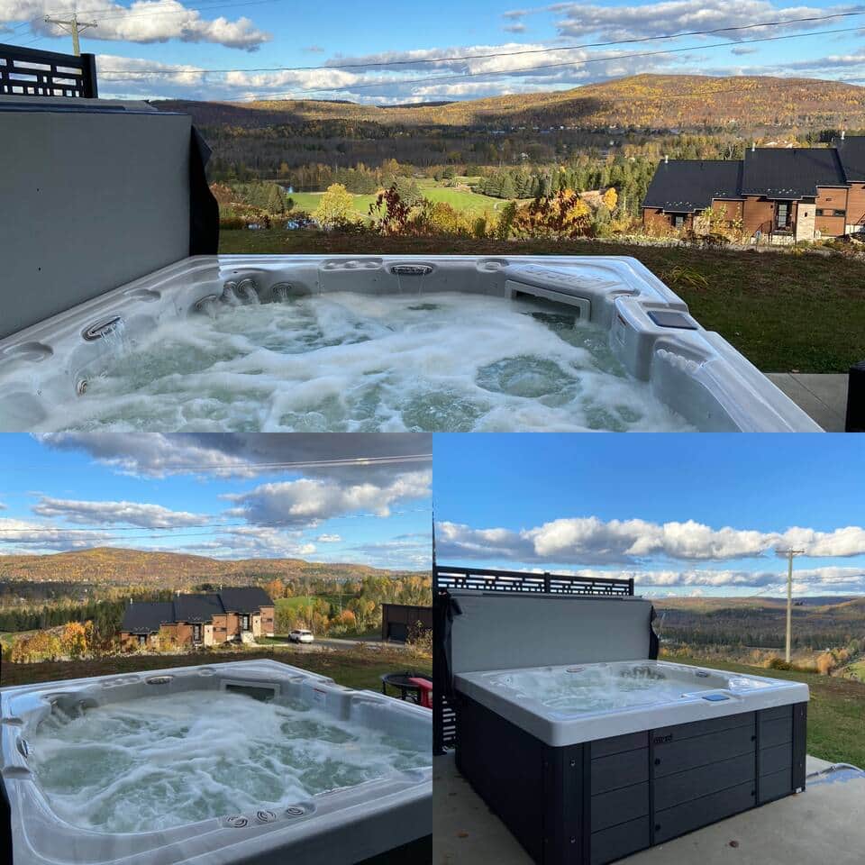 Spa avec vue sur la montagne