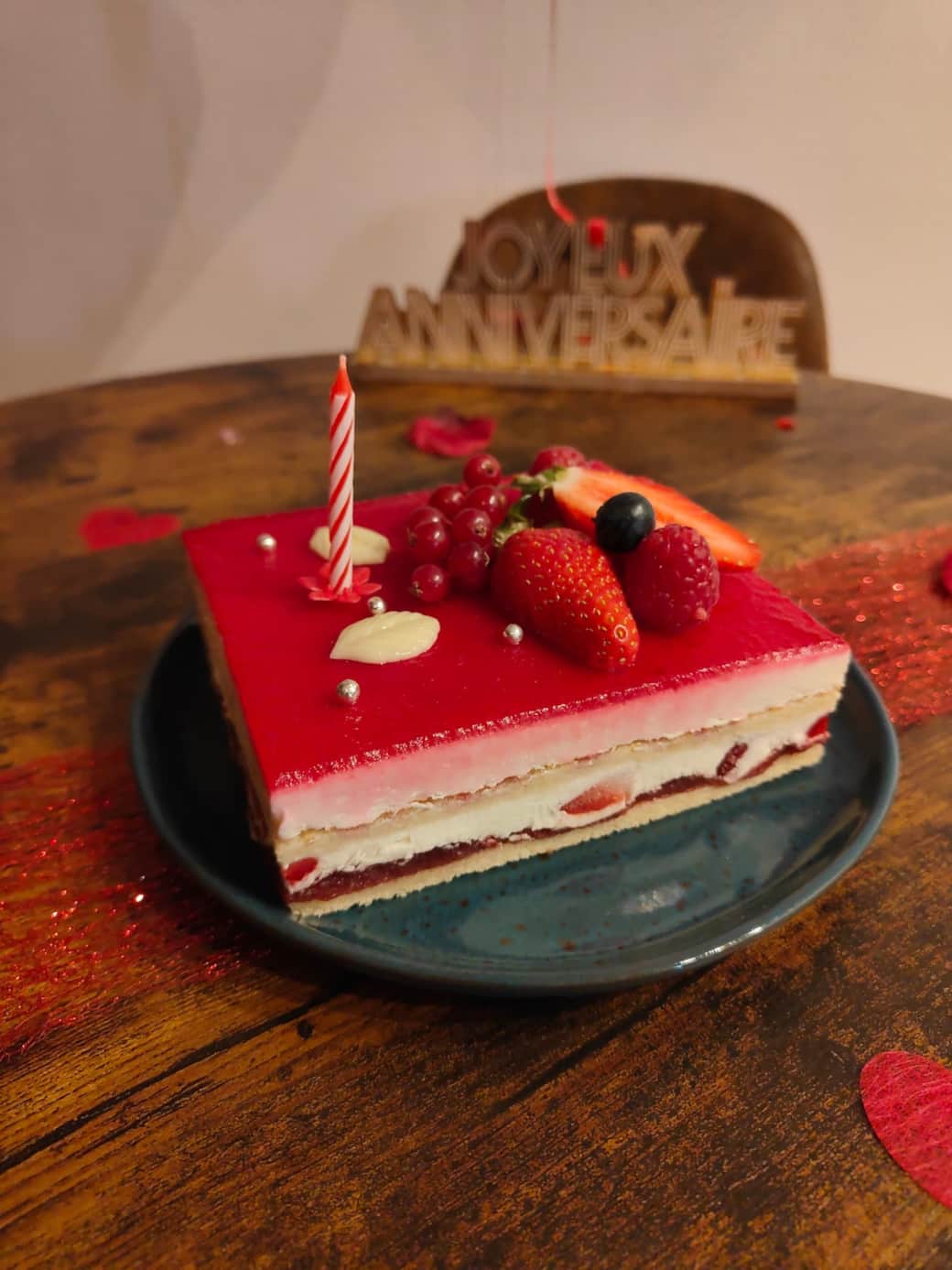 gâteau fruits rouges : 25€