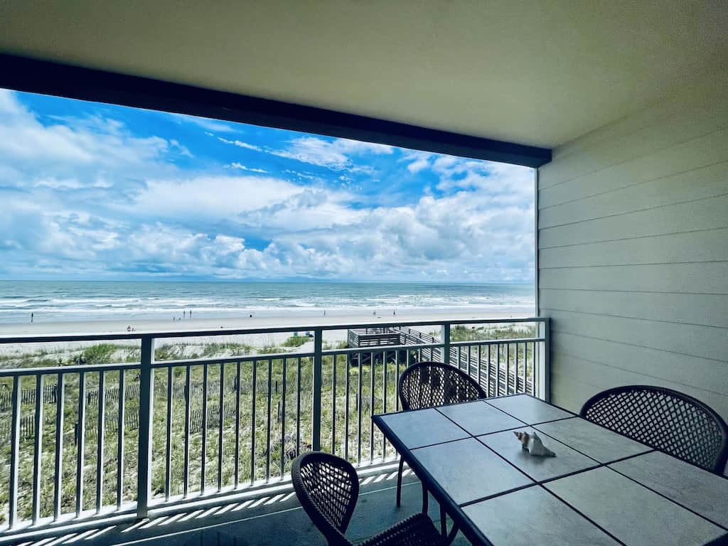 View from the private balcony to enjoy the calming sound of the ocean & waves View from the private balcony to enjoy the calming sound of the ocean & waves