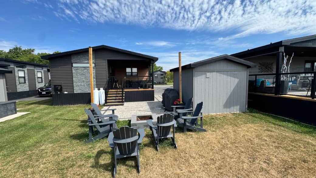 Yard space with fire pit Yard space with fire pit