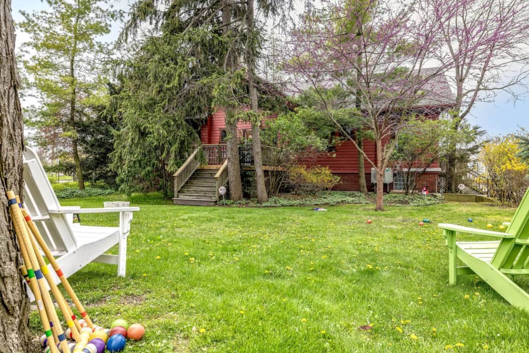 Make the most of this additional side deck and yard for lawn games. The back and side yard are surrounded by the canal. Make the most of this additional side deck and yard for lawn games. The back and side yard are surrounded by the canal.