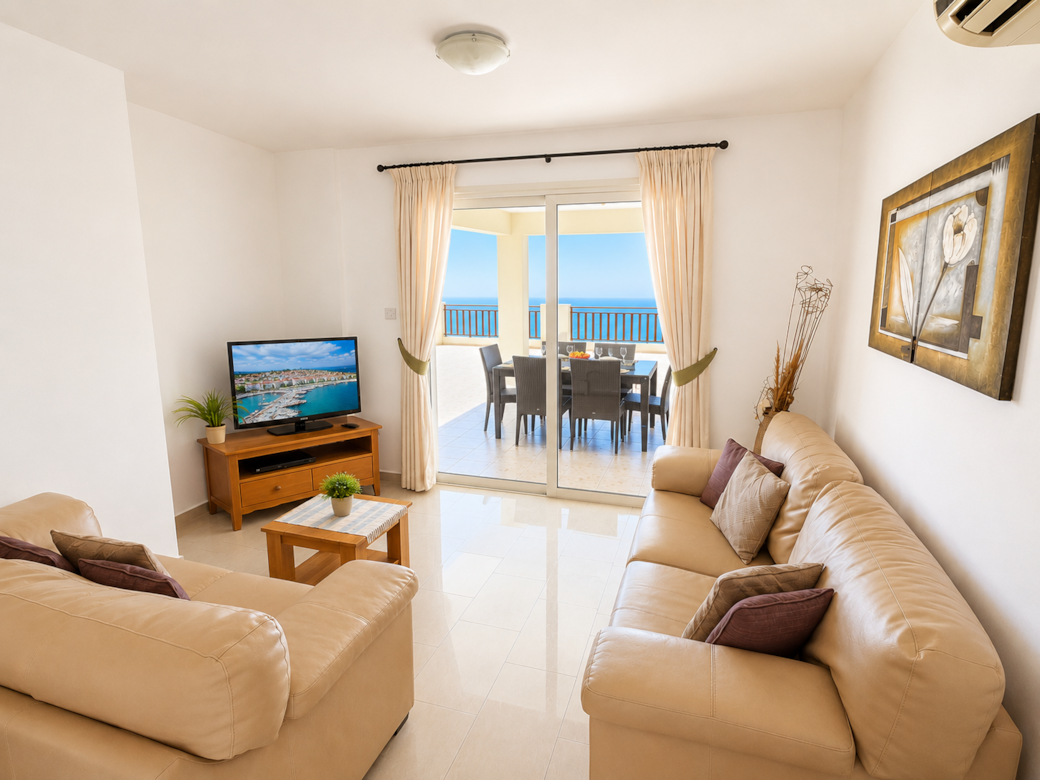 Living area with tv