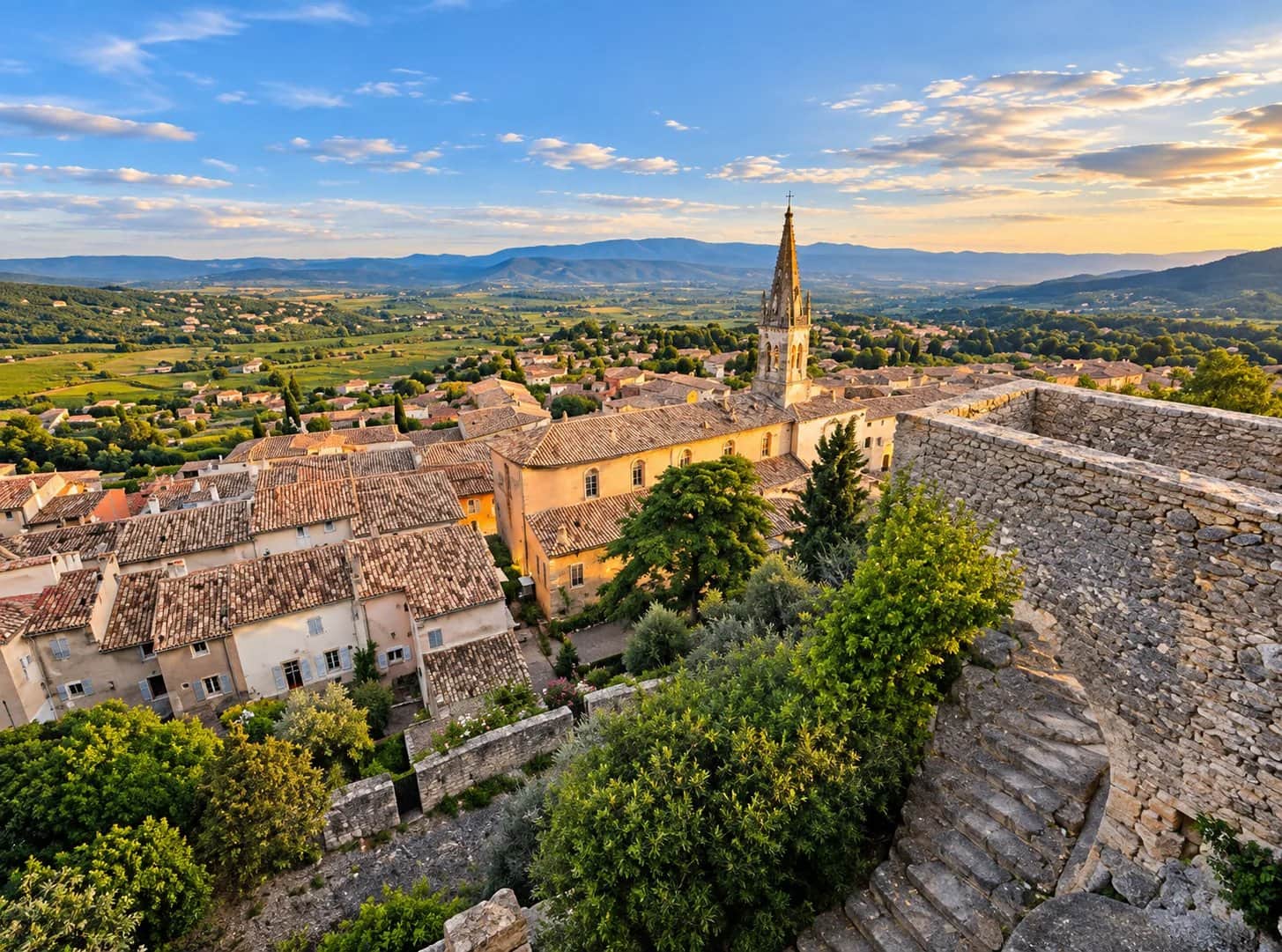 Saint Saturnin les Apt view from the castle