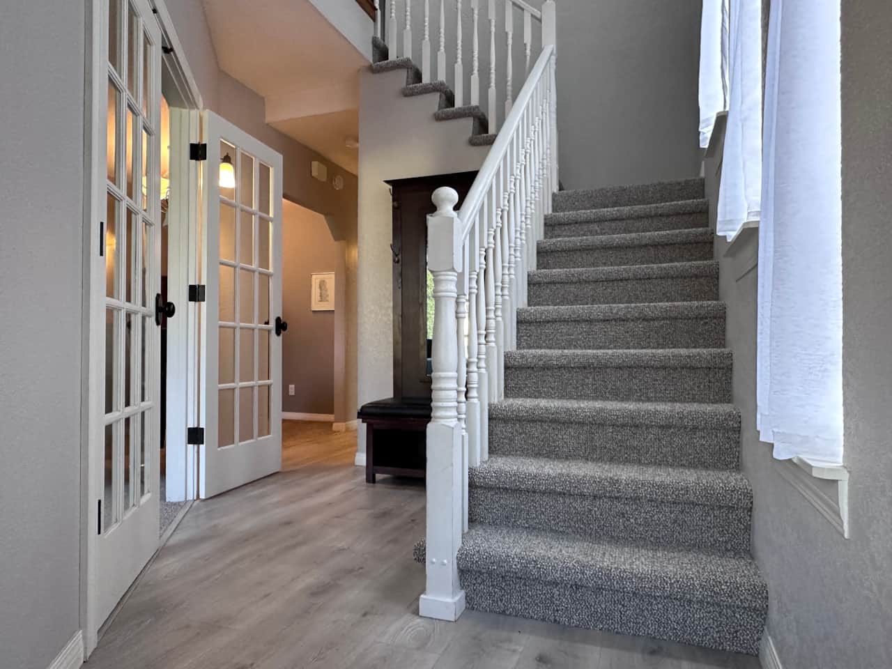 From entry left to  Living, up to bedrooms