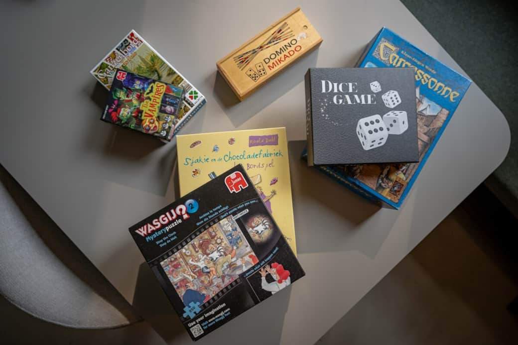 Diverse spelletjes zijn aanwezig 