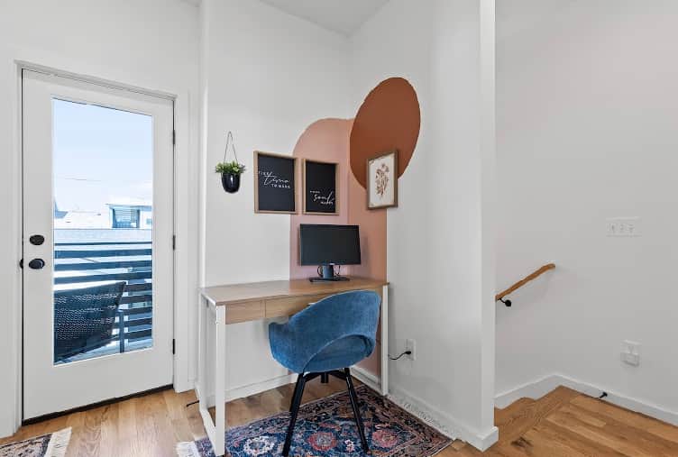 Stylish workspace for a working vacation or business travelers