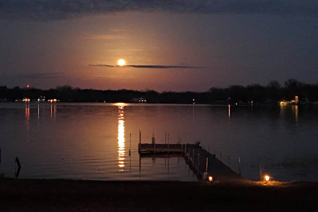 Moon rise view