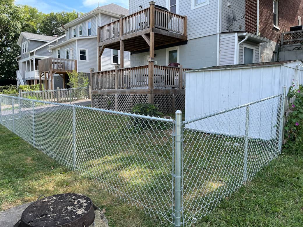 Fenced yard Fenced yard