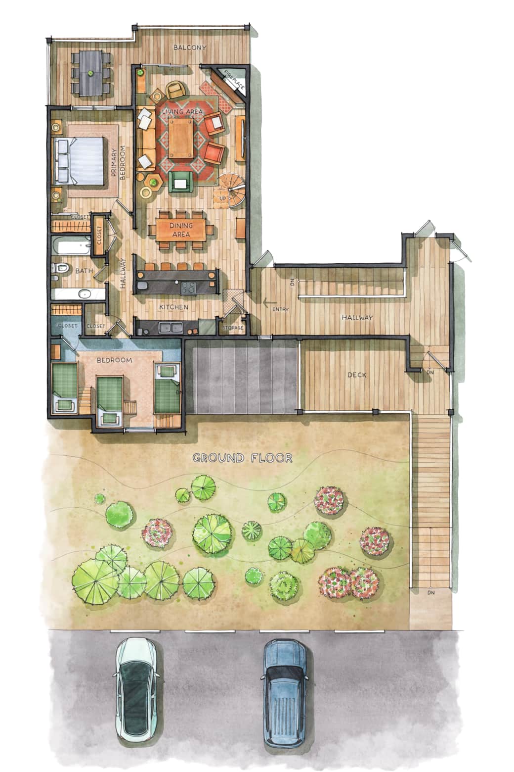 Floor Plan Downstairs - Spacious 1,500 sq/ft floor plan