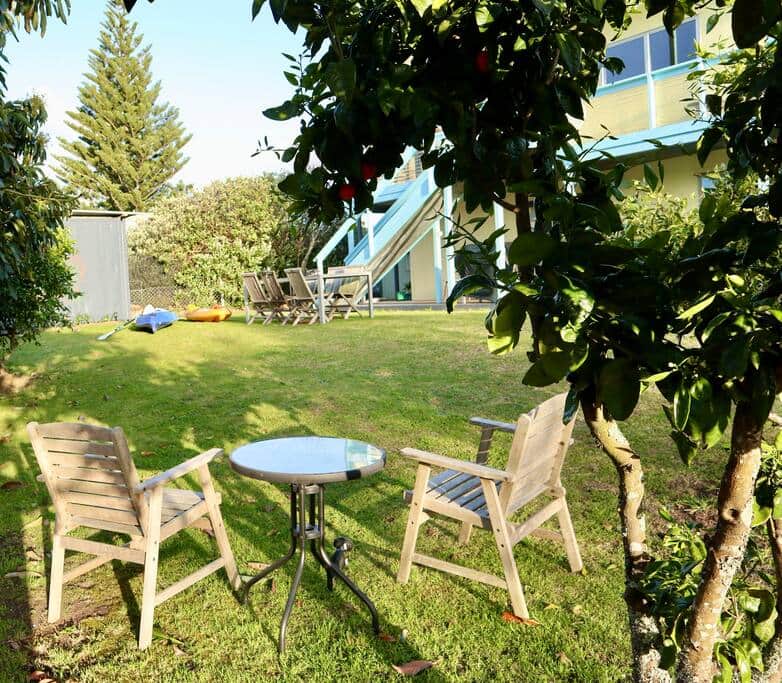 The back garden is your private and quiet sanctuary 