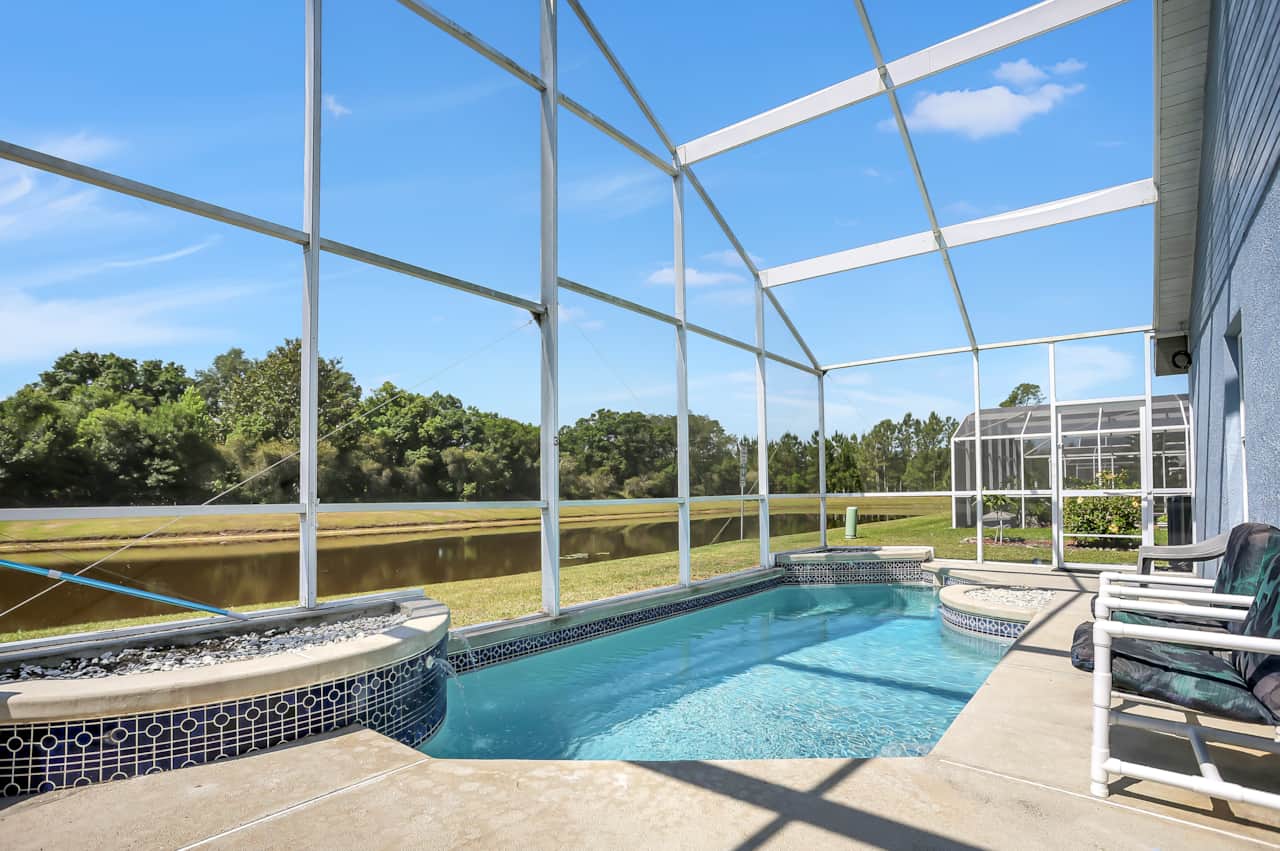 Lake view from the pool