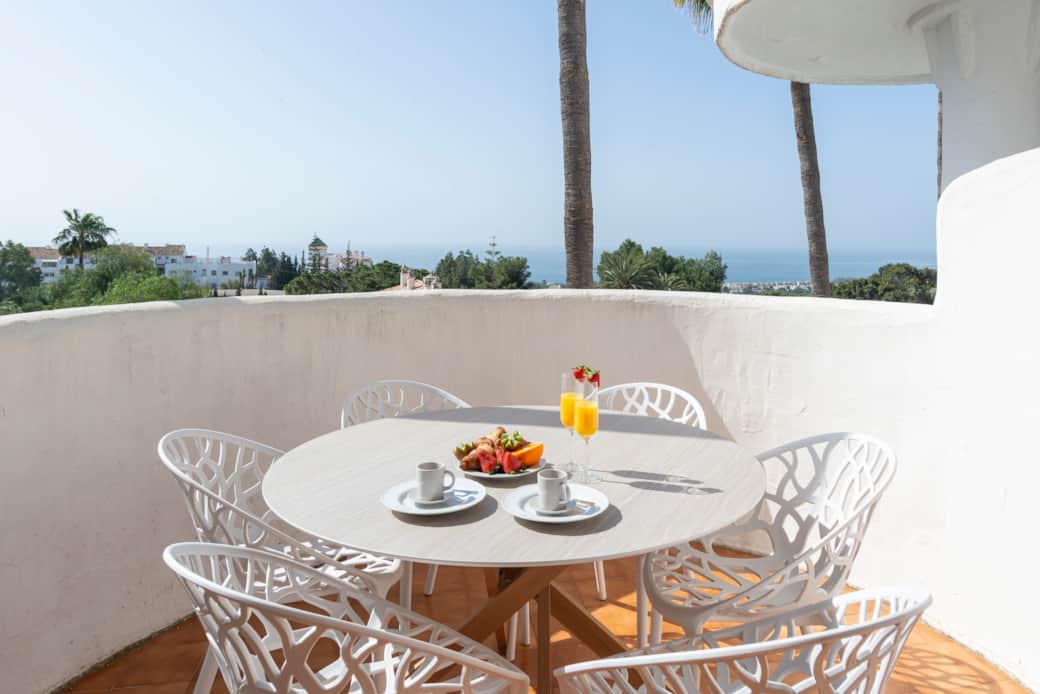Spacious balcony with stunning sea views Spacious balcony with stunning sea views