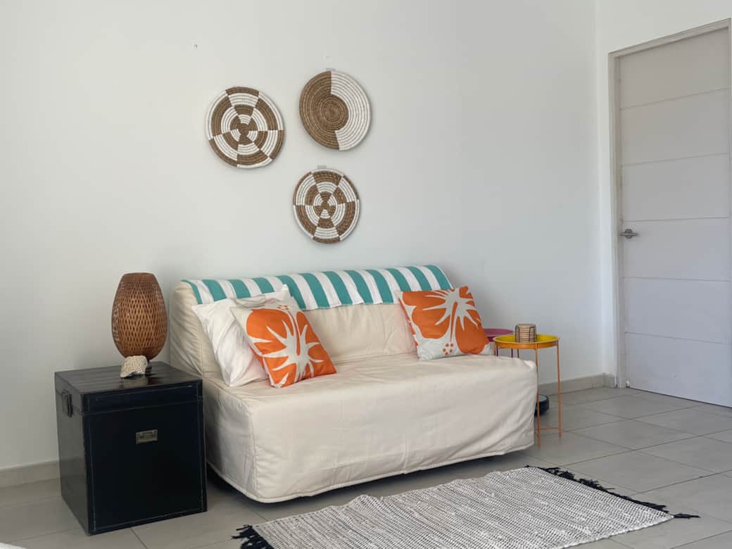 Seating next to bedroom entry can become a pullout  guest sleeper; fully air conditioned