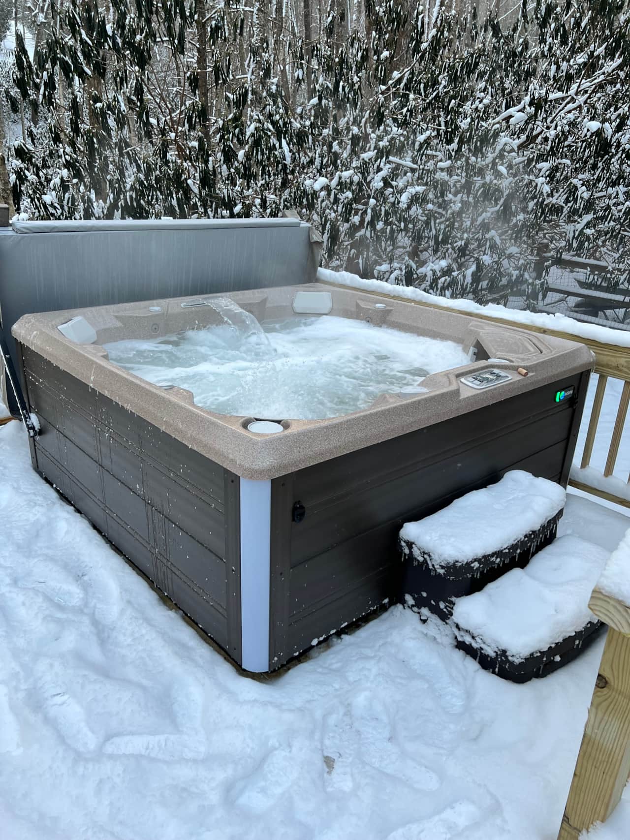 New Hot Tub accessible from the back deck