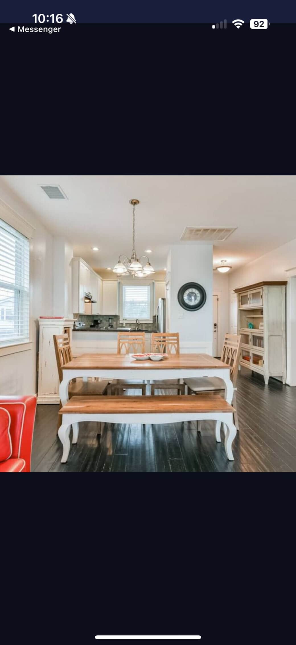 Space for the whole group to dine Space for the whole group to dine