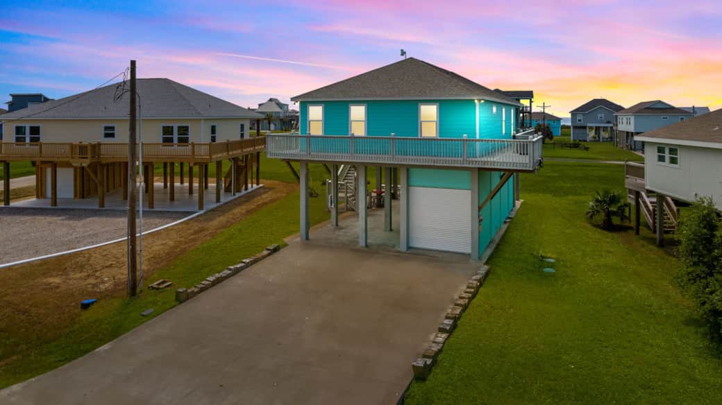 Night time view of the house at the beach. Peaceful nights with a wonderful breeze.