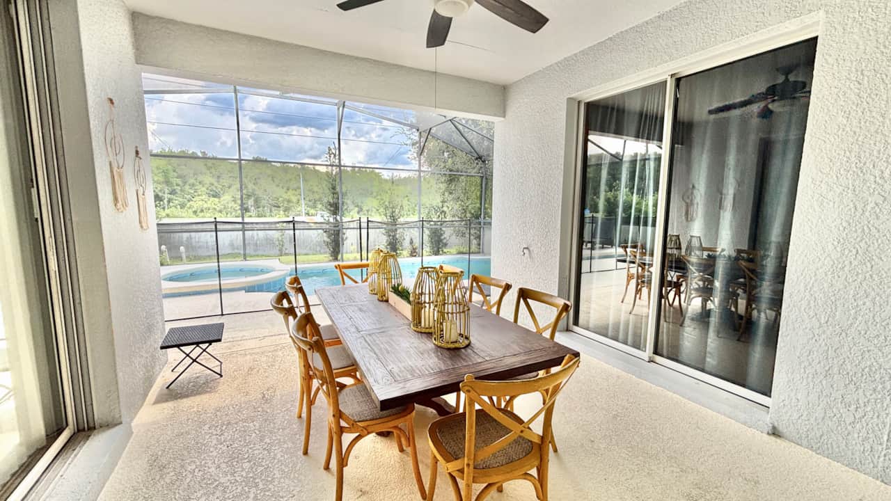 al fresco dining by your pool