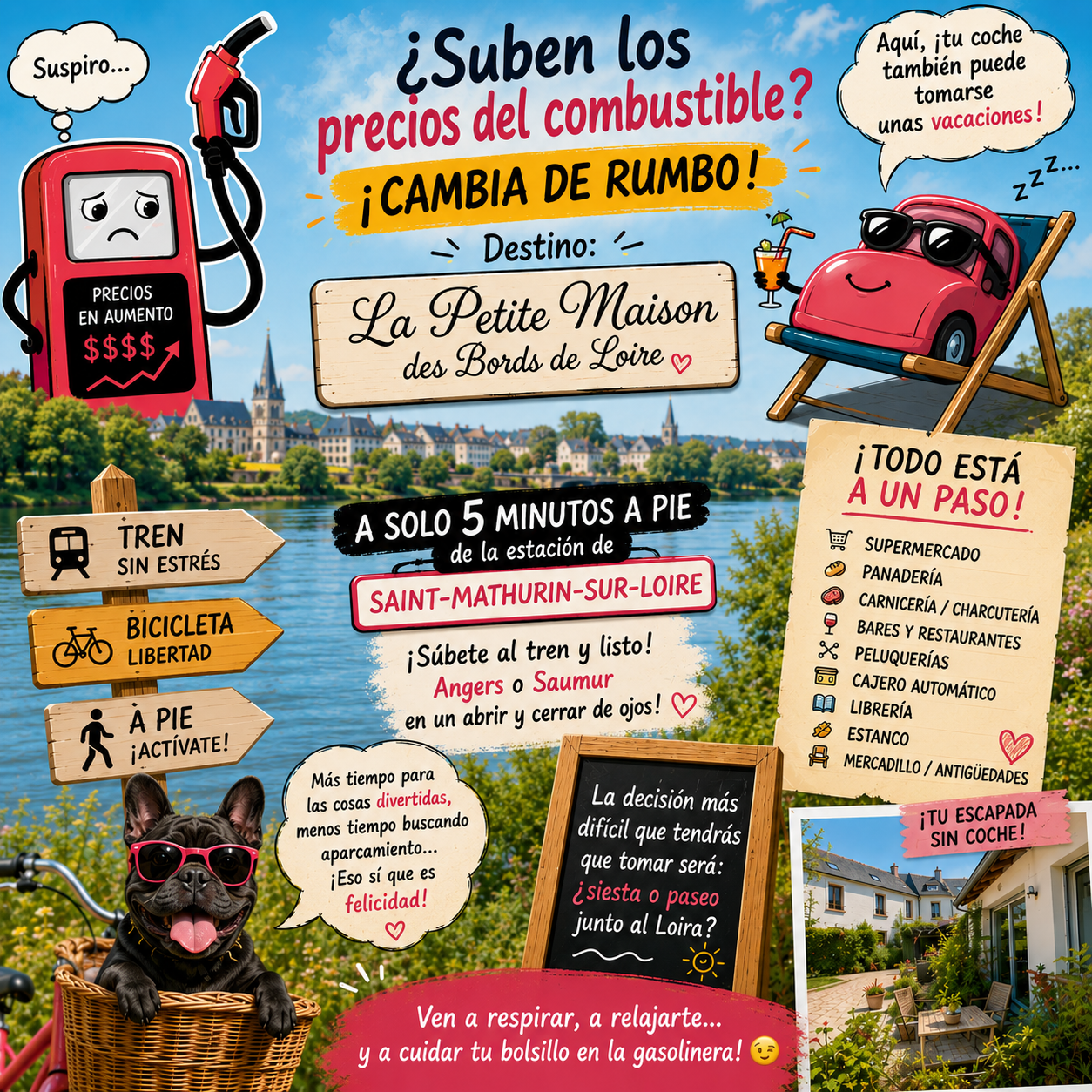 Deja el coche con la subida del precio de la gazolina!