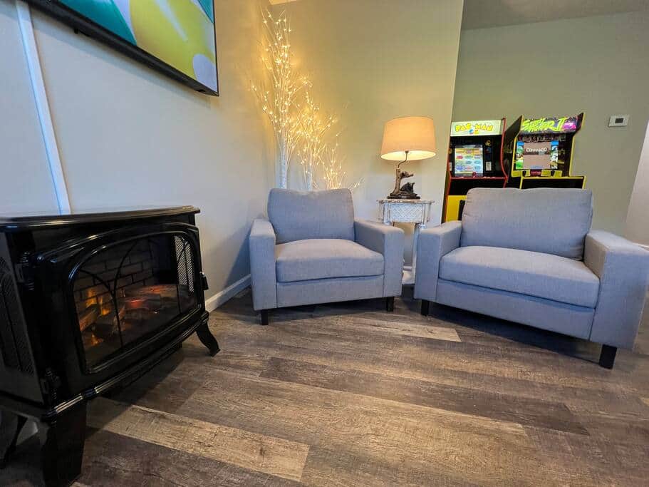Let's get cozy by the fire!