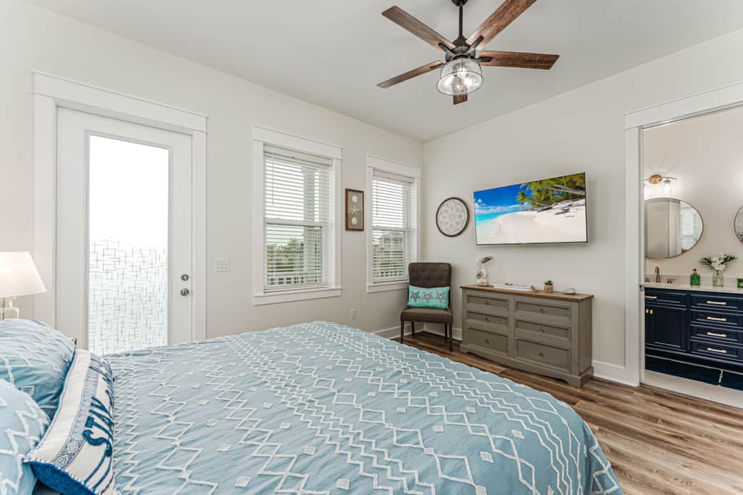 Master Bedroom with smart TV.