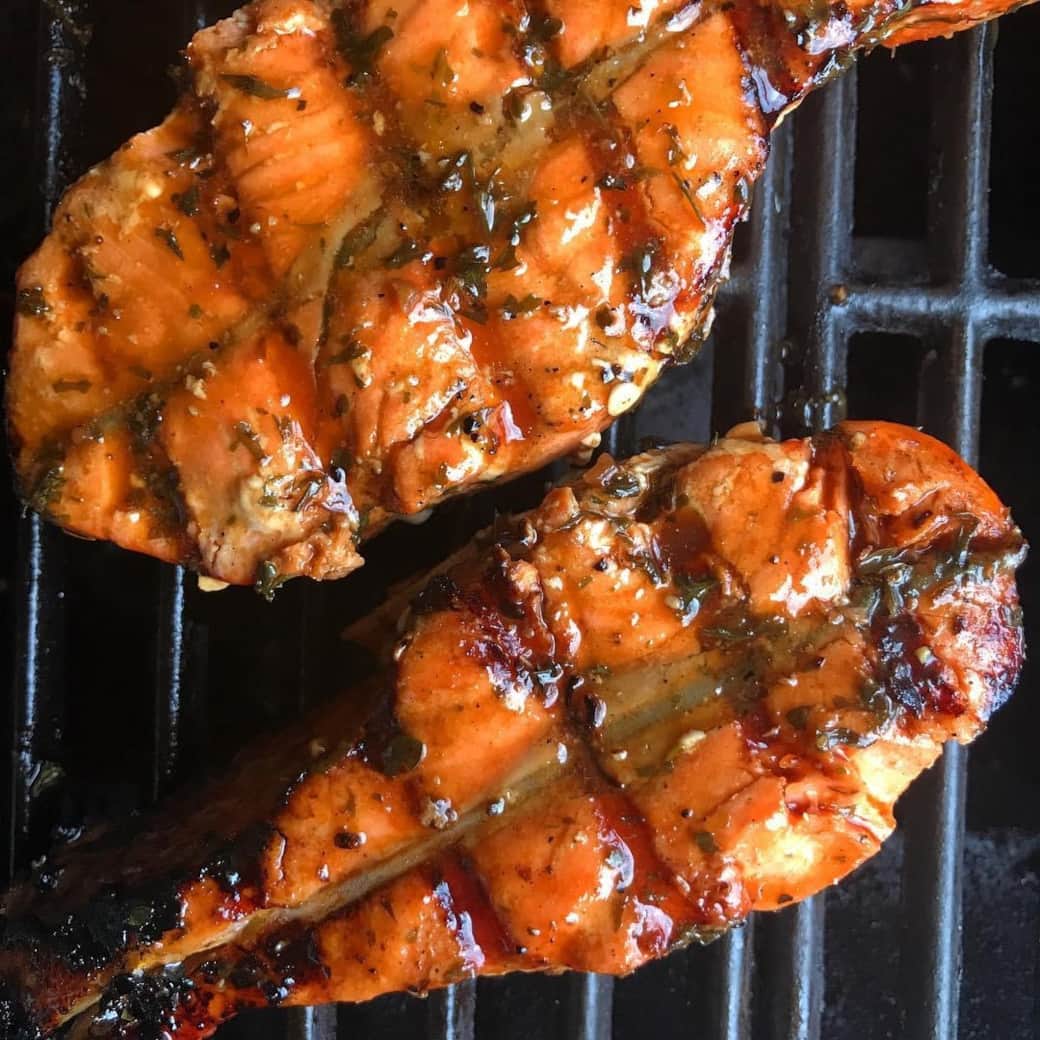 Nothing compares to same-day-caught salmon sizzling over an open flame. 🎣🔥🐟