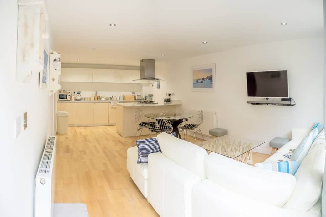 Open plan living area from front door angle