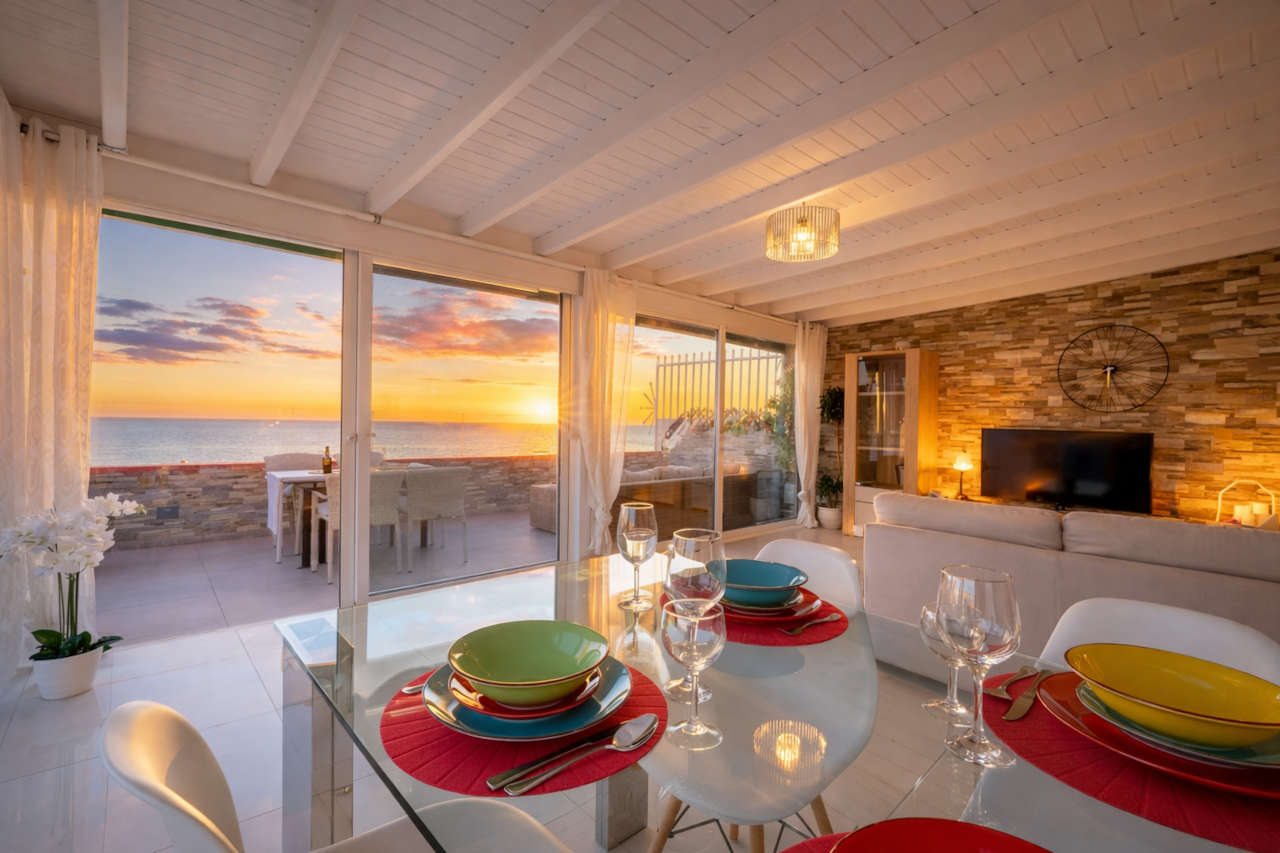 DINNER AND SUNSET POV