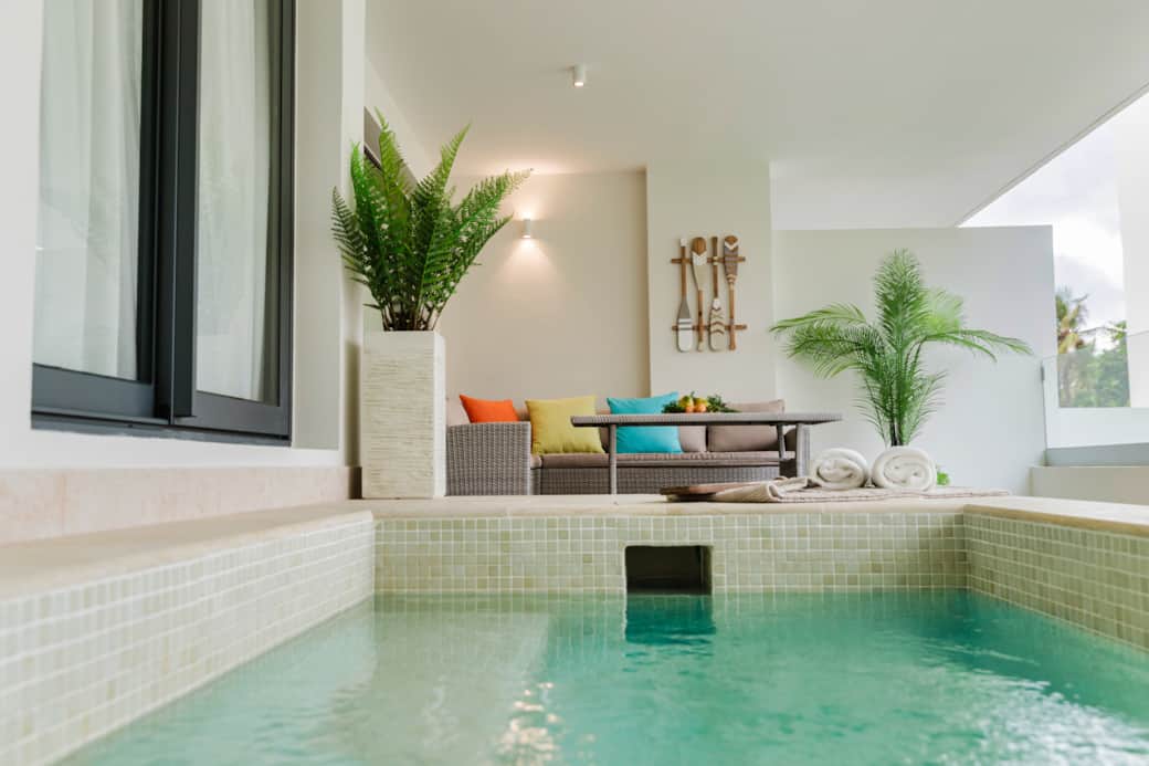 Private Balcony Plunge Pool with Outdoor Lounge and Seating
