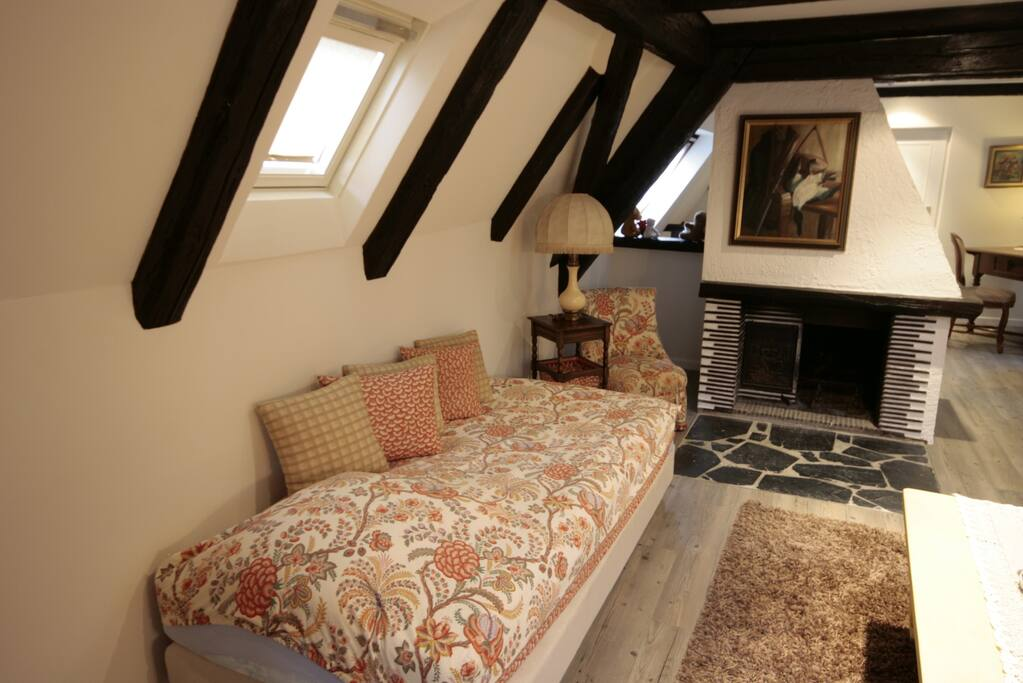 Salon/Séjour avec un lit simple