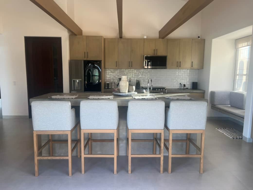 Indoor Kitchen and Island 