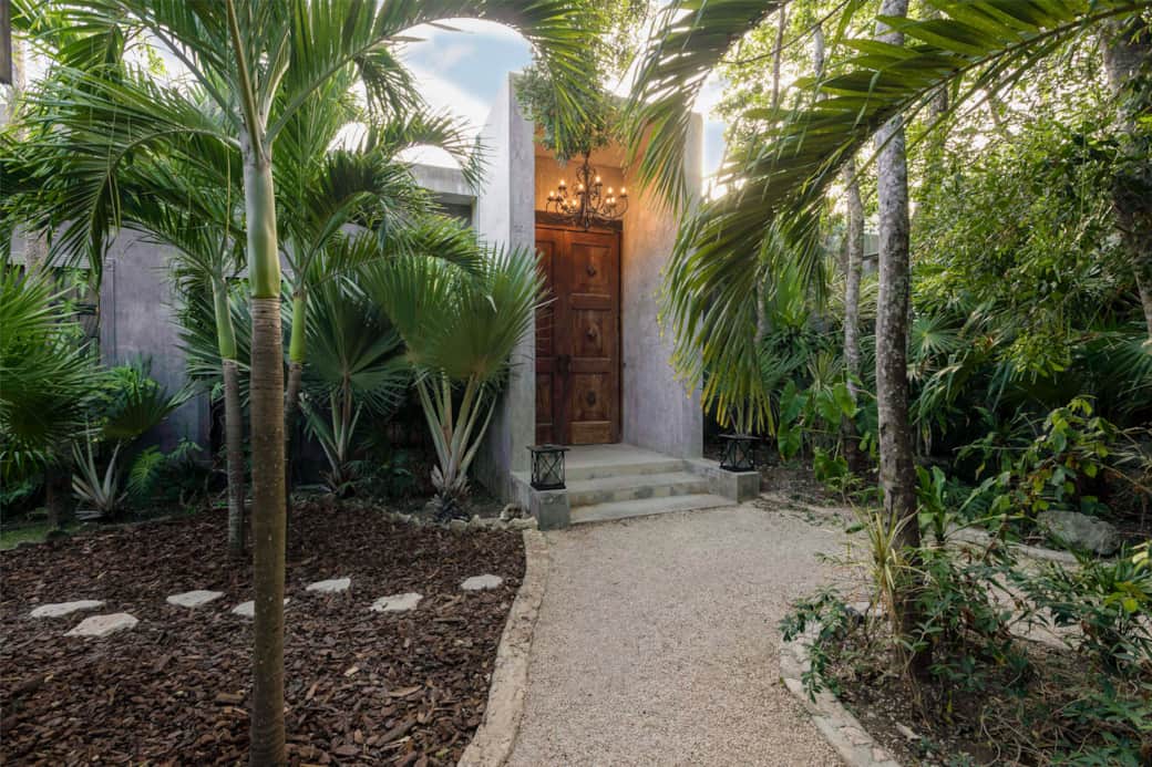 Classic concrete hacienda architecture original to Mexico