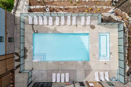 Check out that pool and hot tub that are heated year round!