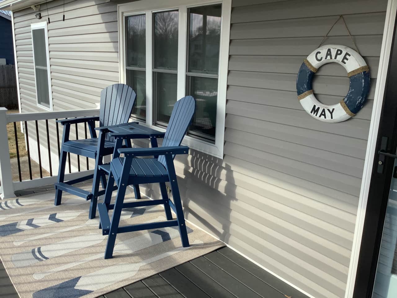 A peaceful outdoor space perfect for morning coffee and relaxing in the fresh air.