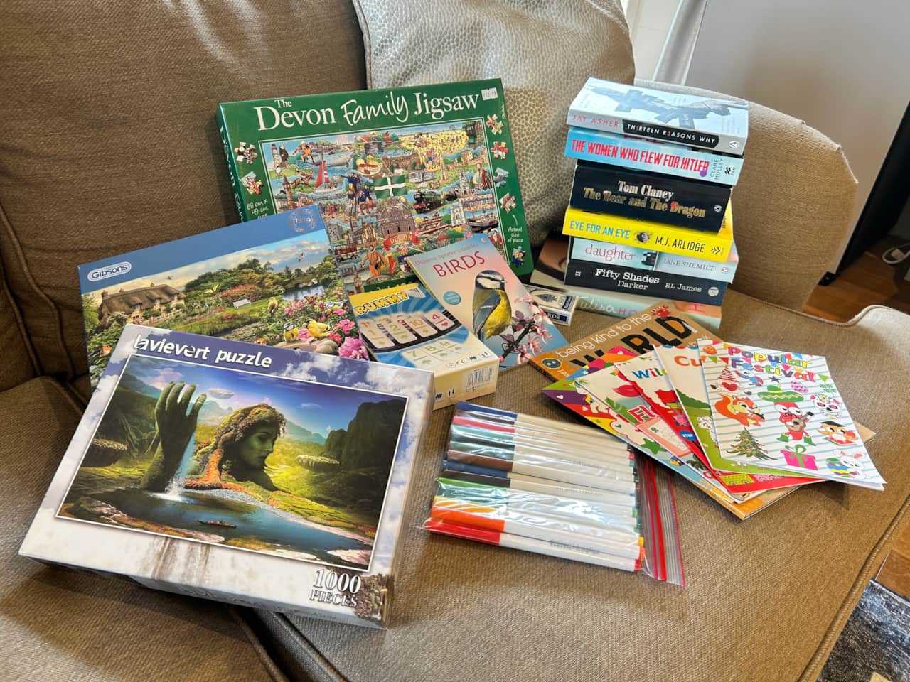 A-selection-of-books-puzzles-in-your-cottage