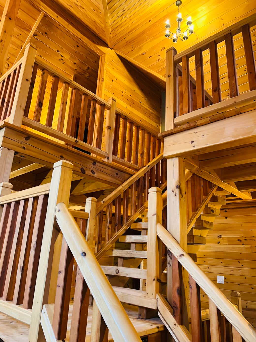 Stairs from main level to second level Stairs from main level to second level