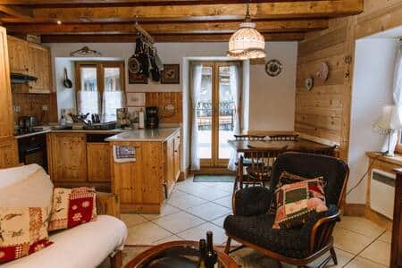 Kitchen and Lounge looking out to balcony