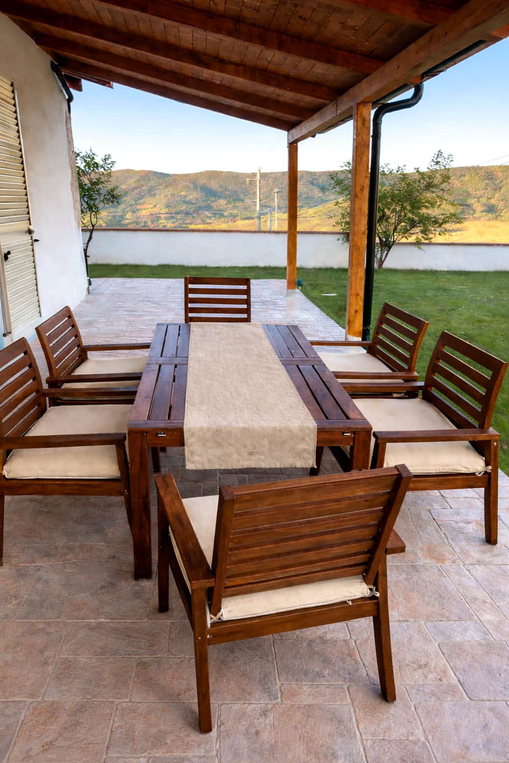 Terrace overlooking the Cilento National Park (UNESCO World Heritage Site)