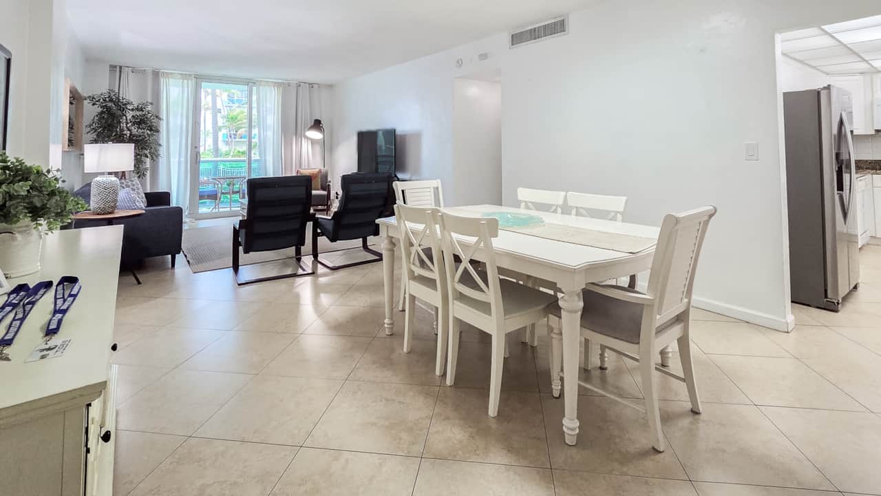 Dining room and living room