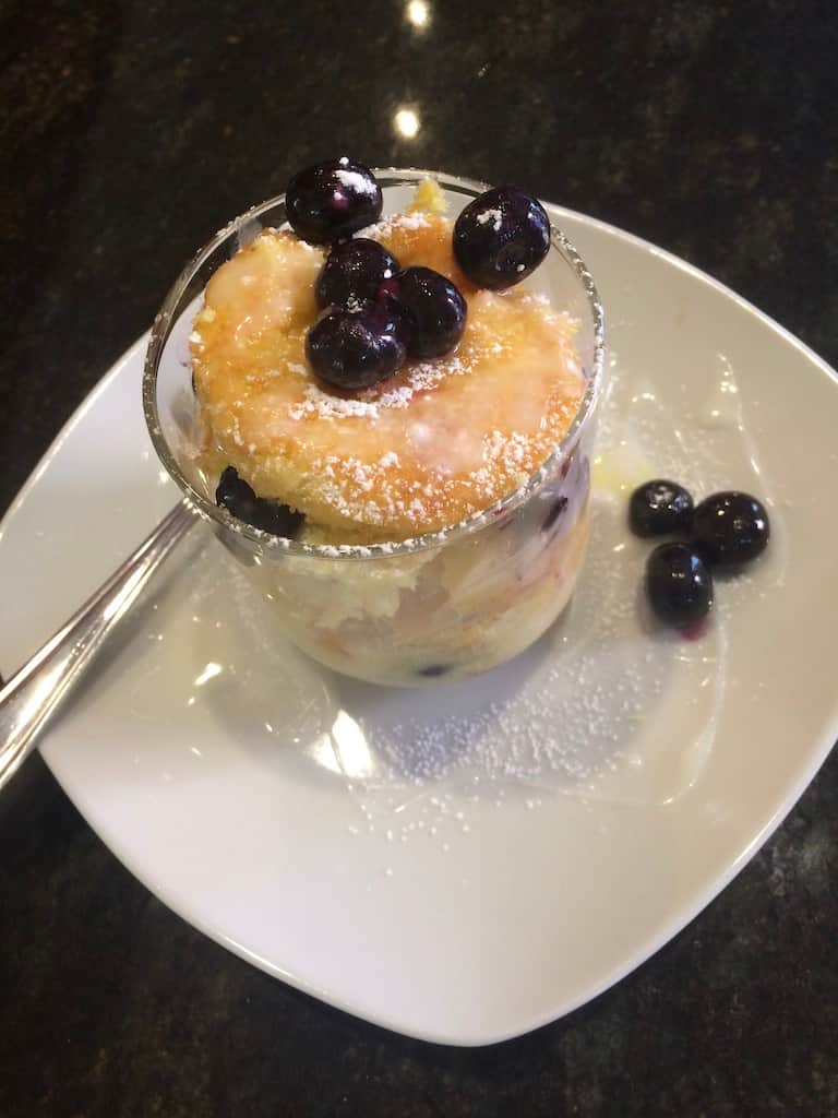 Lemon Cake Trifle w/ Blueberries