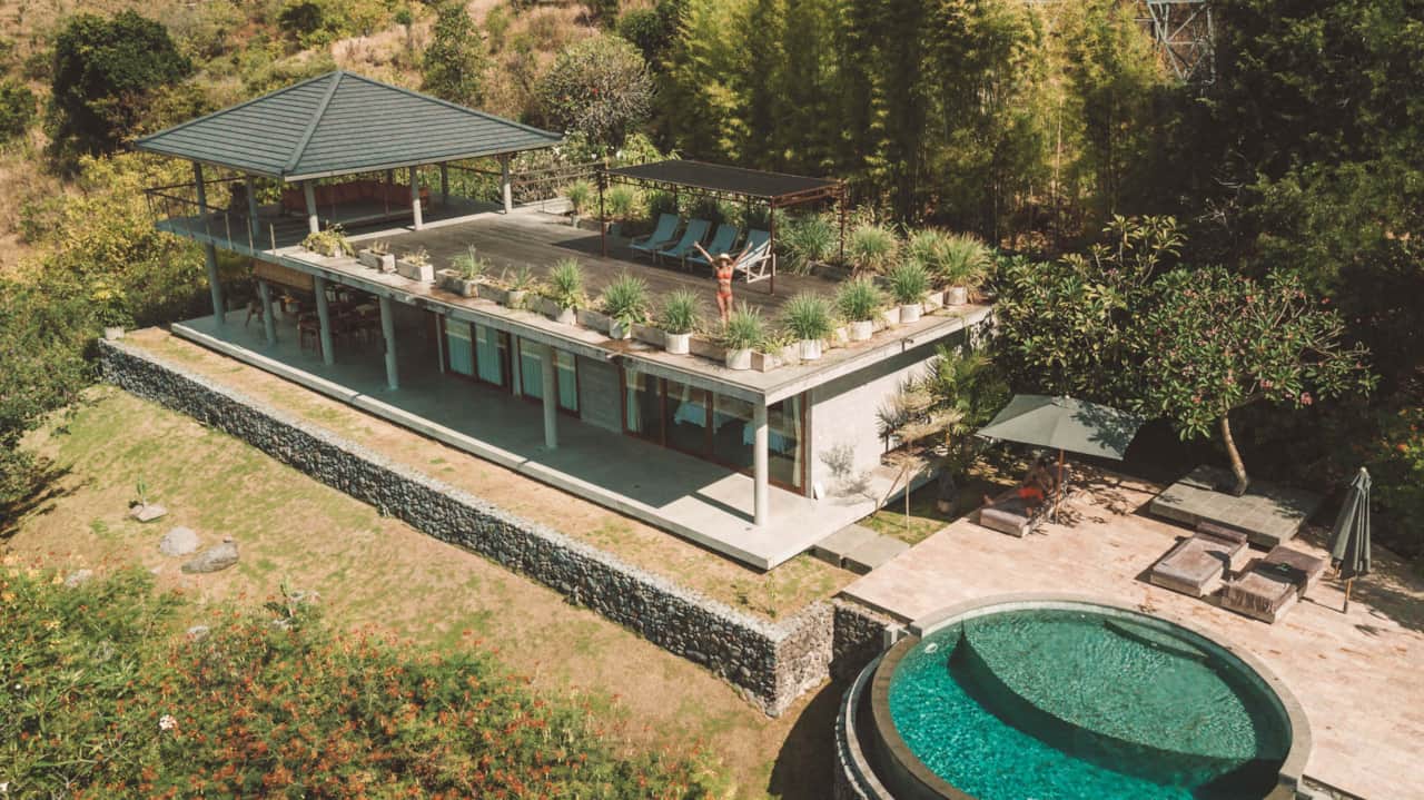 Drone shot of Villa Bali Mynah