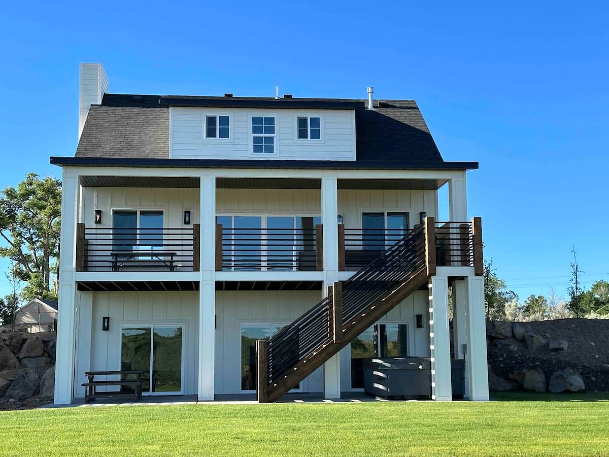 Back view of the home
