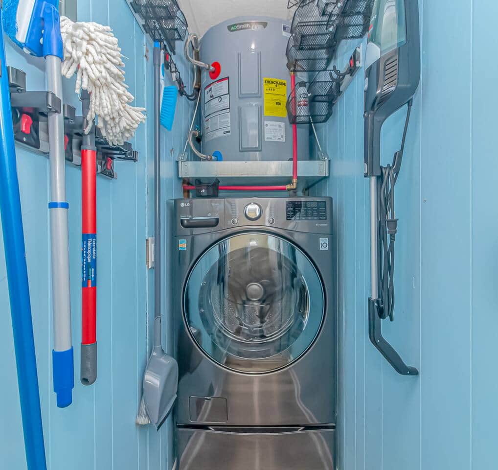 One of the only condos in this building with a private laundry room addition so you won’t have to leave the condo to do your laundry!